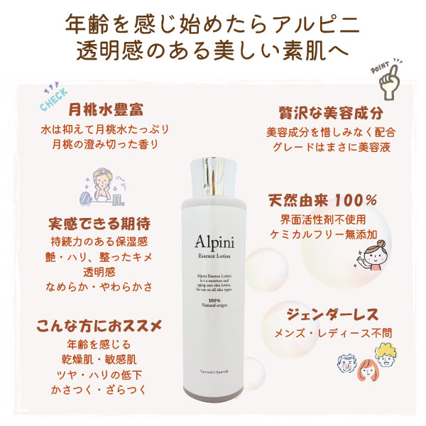 bi2777 アルピニエッセンスローション（月桃の香り）150ml　まるで美容液のような高保湿化粧水