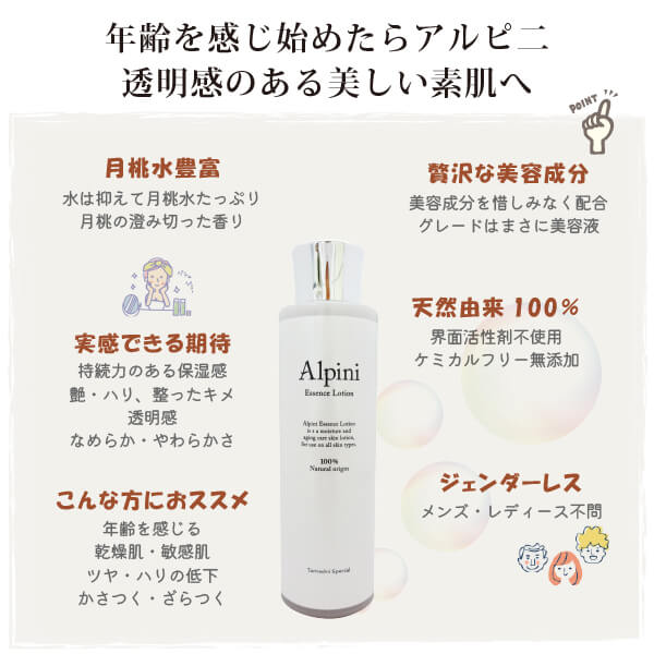 アルピニエッセンスローション（月桃）【公式】モリンガワールド