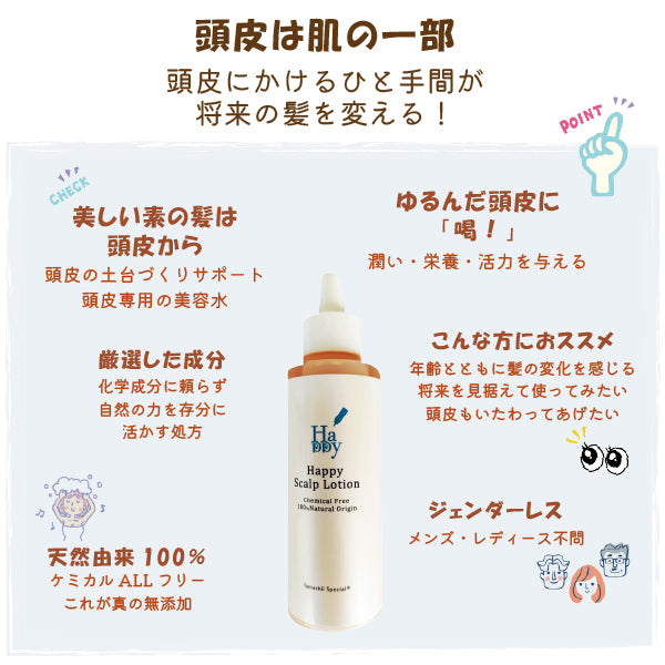 bi3185 魂のハッピースカルプローション（無香料）150ml 　頭皮専用化粧水